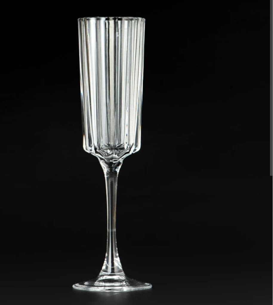 6PC CHAMPAGN RIBBED